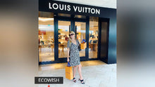 Load image into Gallery viewer, ECOWISH Womens Deep V Neck Floral Leopard Dress Short Sleeve Sexy Ruffles Fashion Mini Dress
