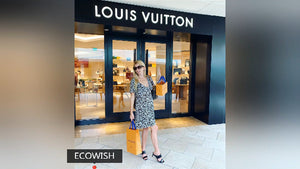 ECOWISH Womens Deep V Neck Floral Leopard Dress Short Sleeve Sexy Ruffles Fashion Mini Dress